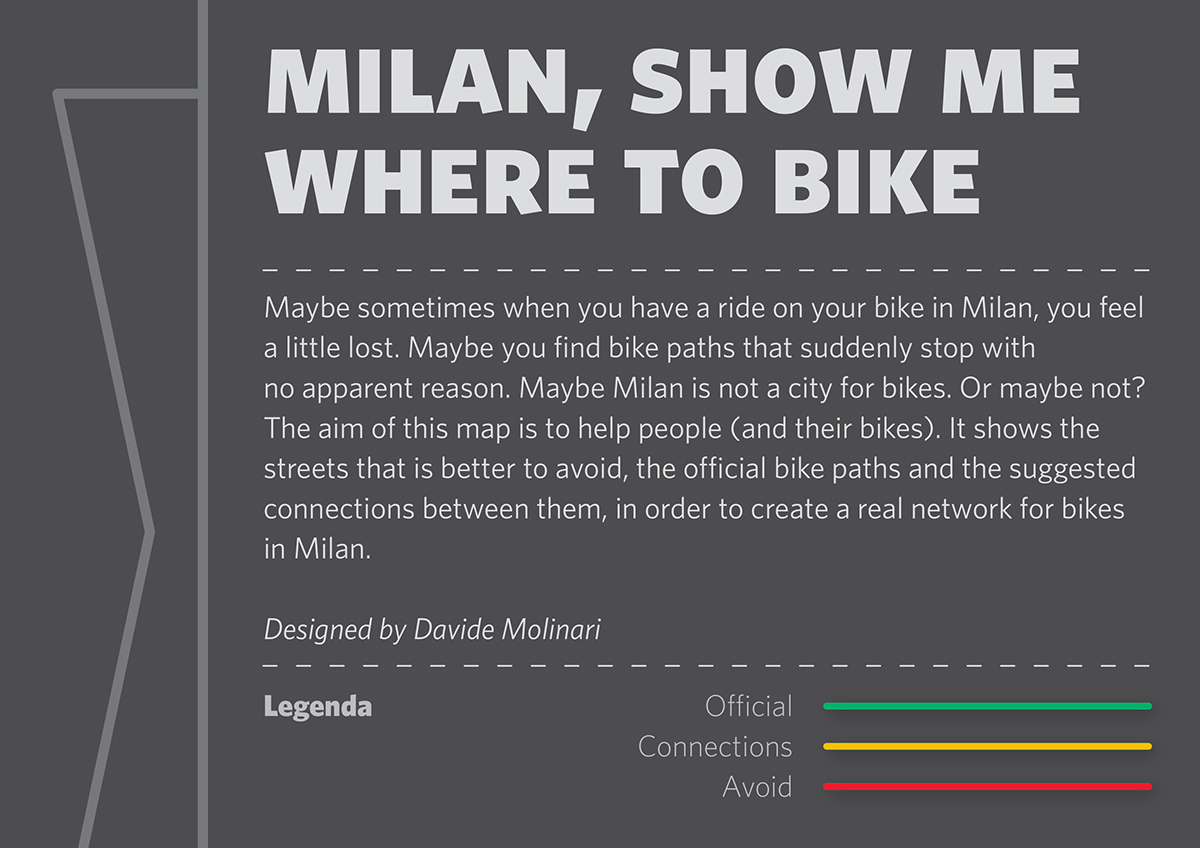 infographic wayfinding Whitney milan Bike map