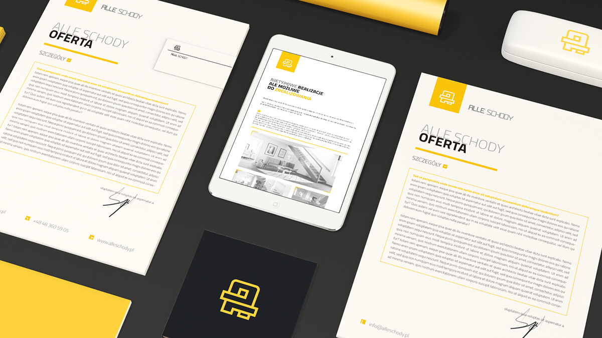stairs identity refresh brand corporate design Web type yellow NEW DESIGN Modern Design minimalist