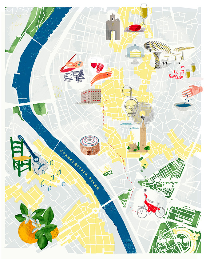 Madrid's Tourist Maps Madrid info madrid illustrated map Mapa Ilustrado Turismo ilustrado