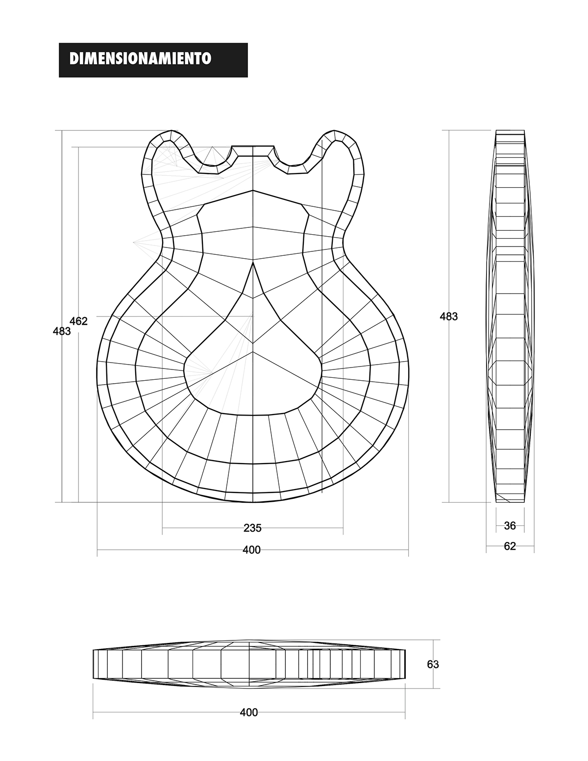 technical drawing draw Dibujo técnico dibujo guitar Gibson