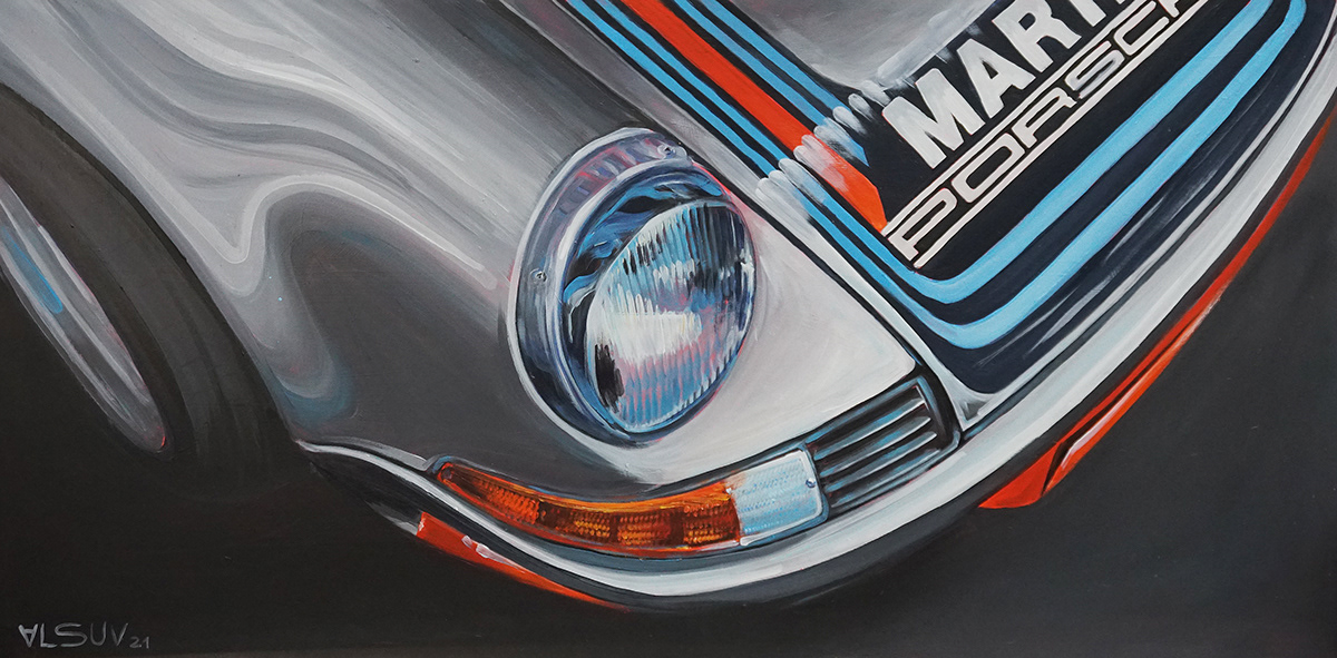 Acrylic at paperboard 1220x610 Porsche 911 