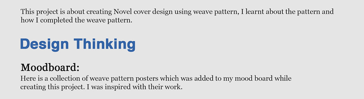 novel Weave Design effect pattern bookcover Tarantino movie novelcover cover book