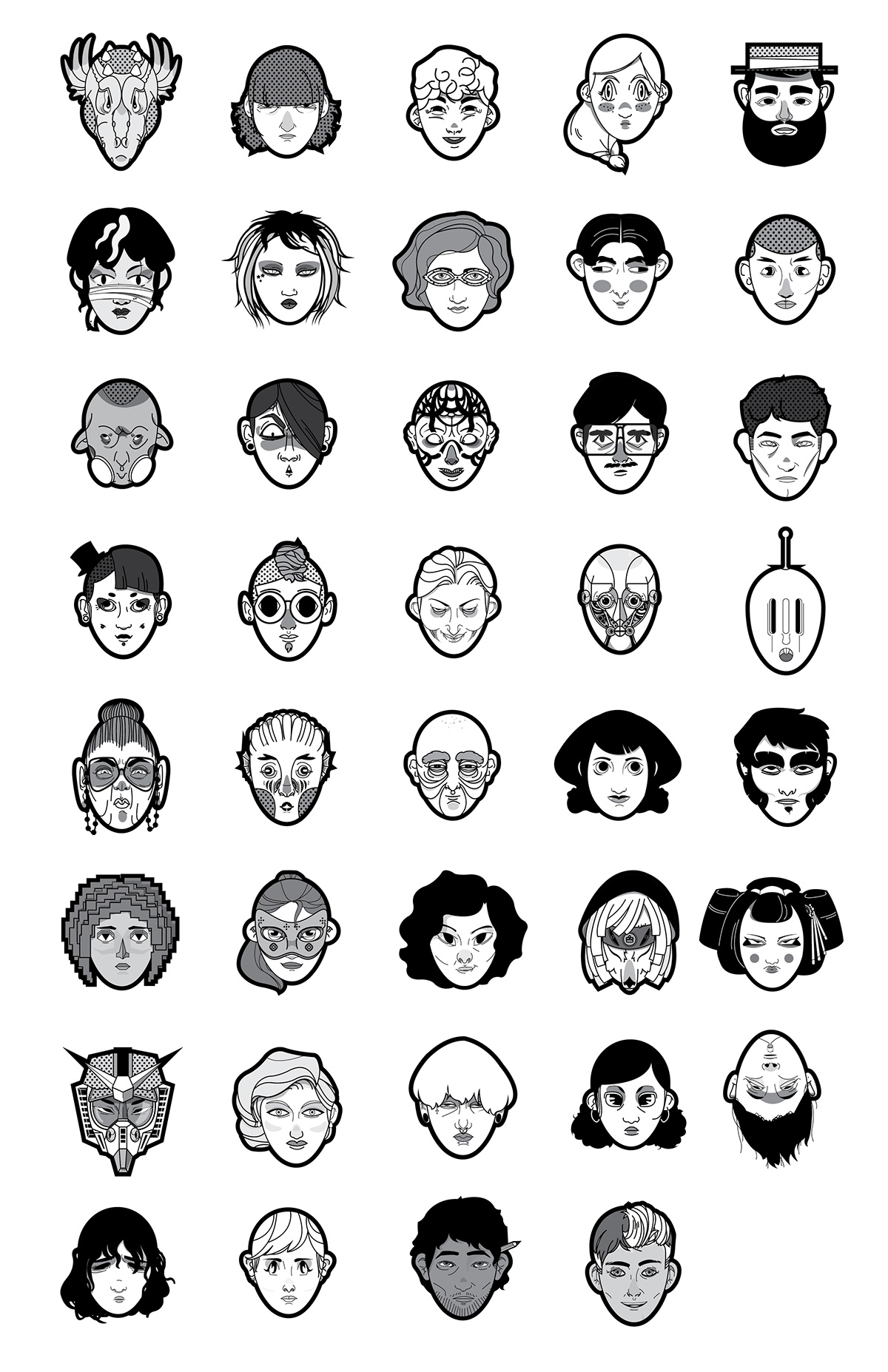expressions concepts character study gif Collection faces vector