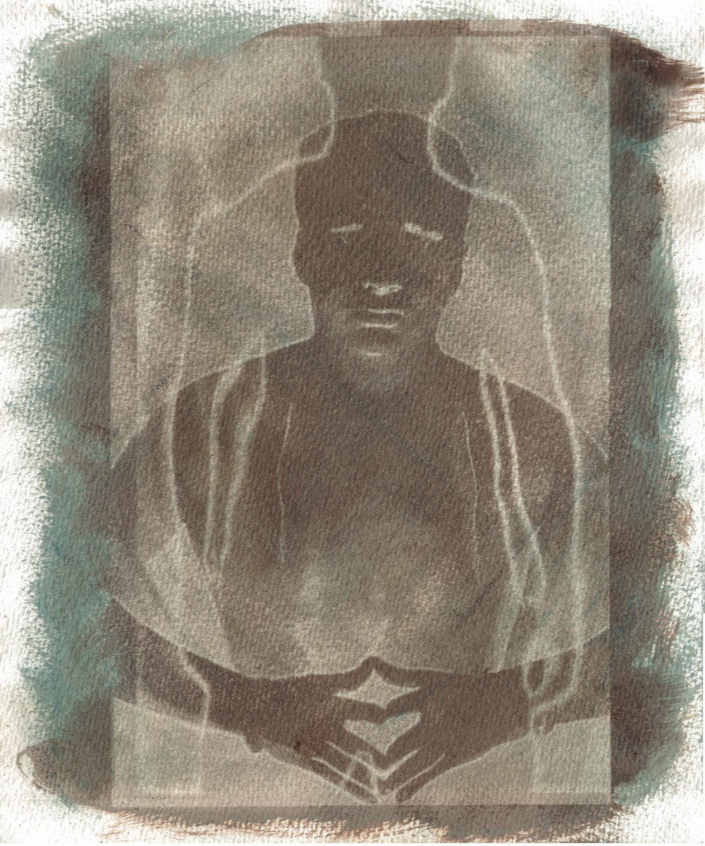 Salt Print portrait retrato man male photograph talbotype calotype alternative process double exposure art