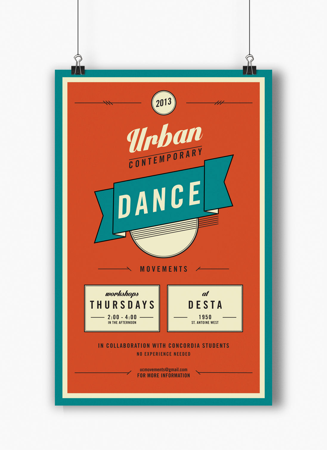 DANCE   poster print type vintage