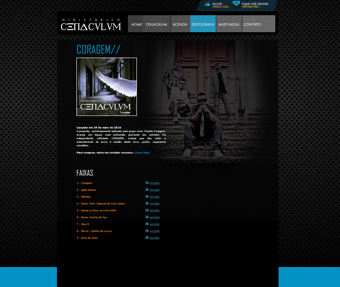 Website web site Internet site musica cenaculum Música católica