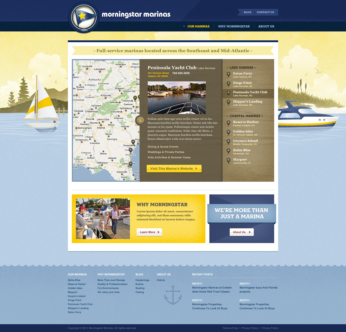 Morningstar marinas Boats Web design Website studiobanks