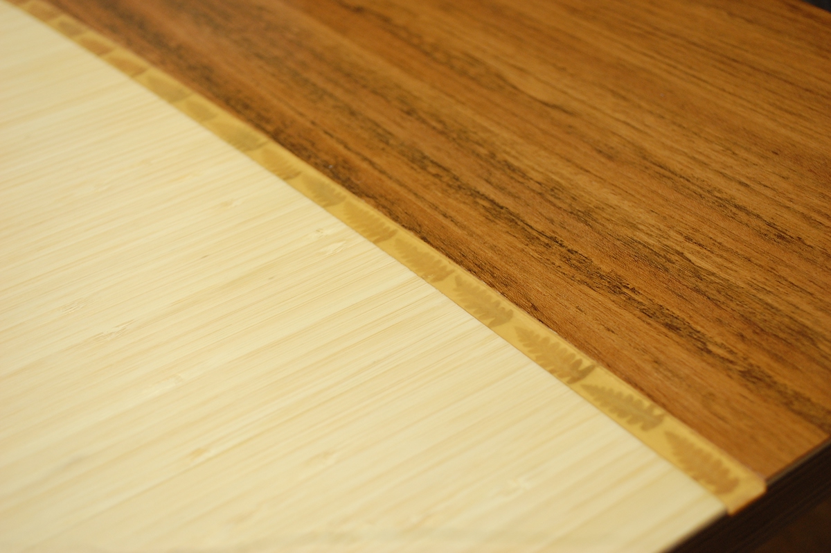 plywood bentply coffee table bamboo modern deco Craftsman curved plywood bent legs veneer