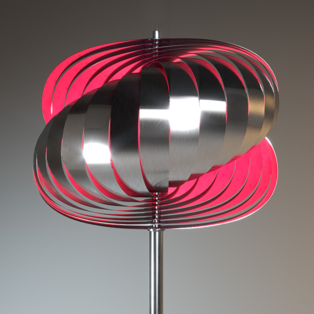 3D model model light Lamp henri Mathieu Retro vintage lighting FLOOR shiny colors Render CGI CG