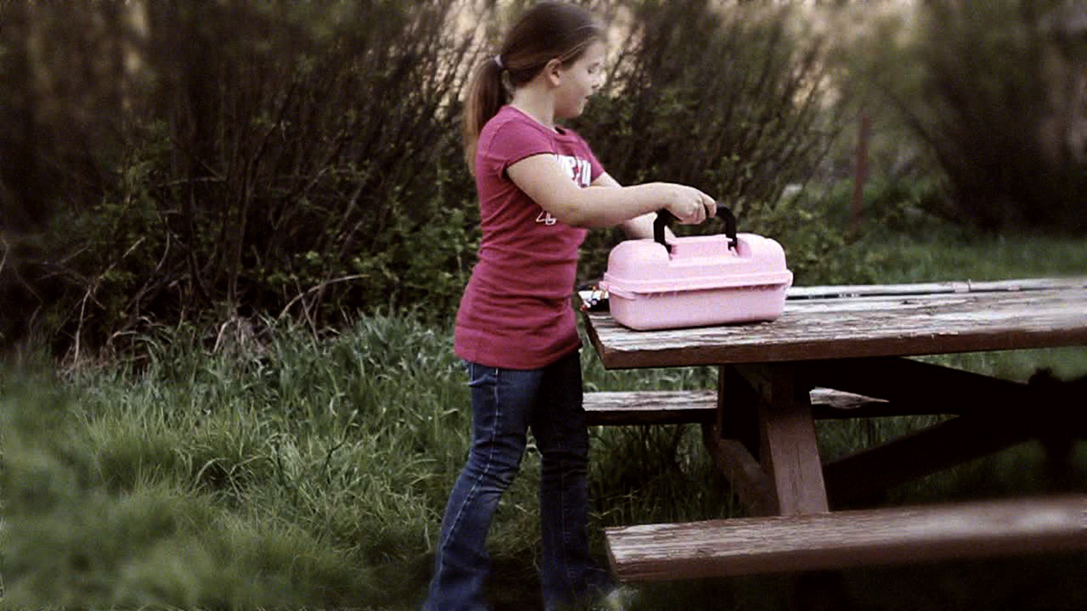 Awaiting Spring Wanda Garner Tyler Hendricks Sun Valley fish fishing color correction short film little girl creative