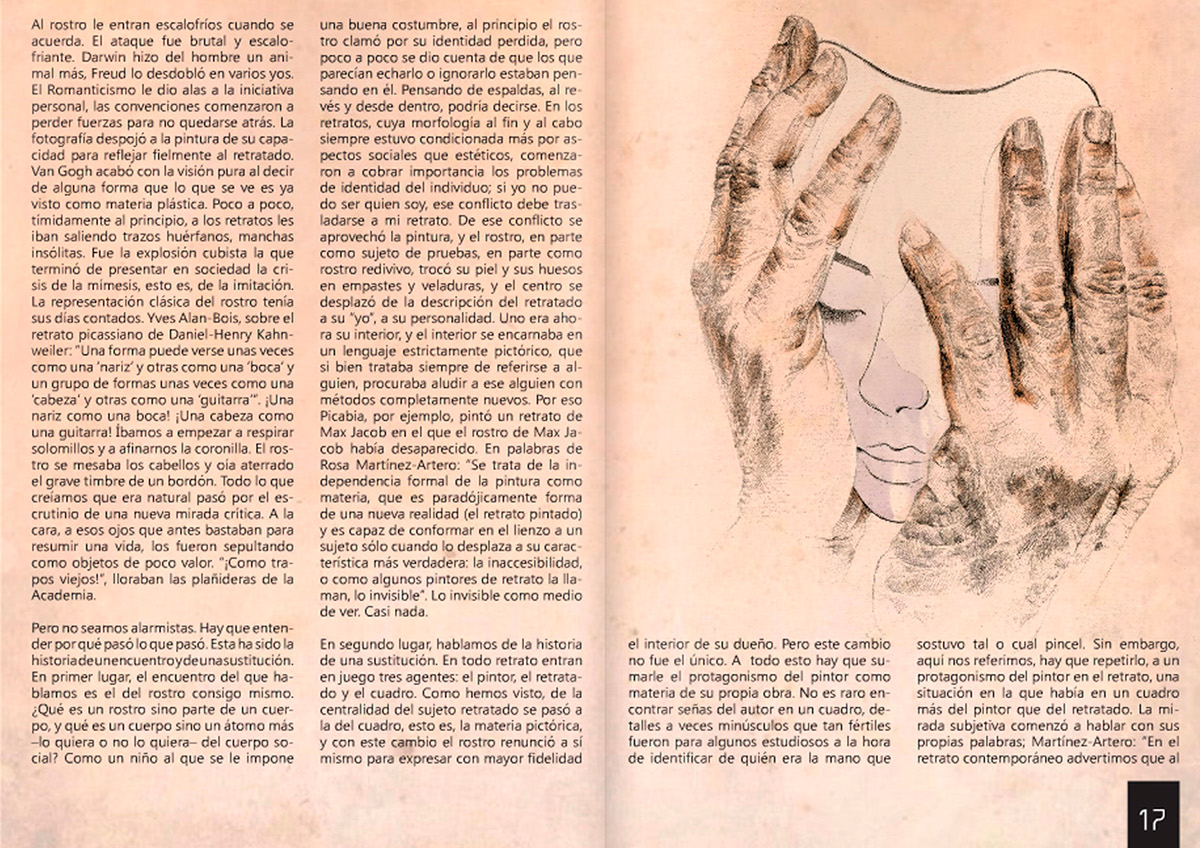 lapiz grafito graphite Reportaje magazine revista texto report ilustracion dibujo retrato portrait Manos hands ojo