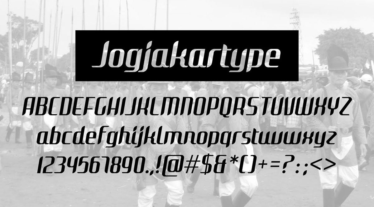 Typeface font jogjakarta jogja indonesia corporate