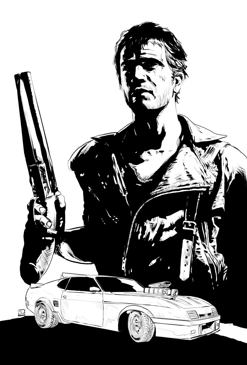giuseppe cristiano Peppe Cristiano visualizer storyboard artist Mad Max icons filmcult Mel Gibson Road Warrior cover comics