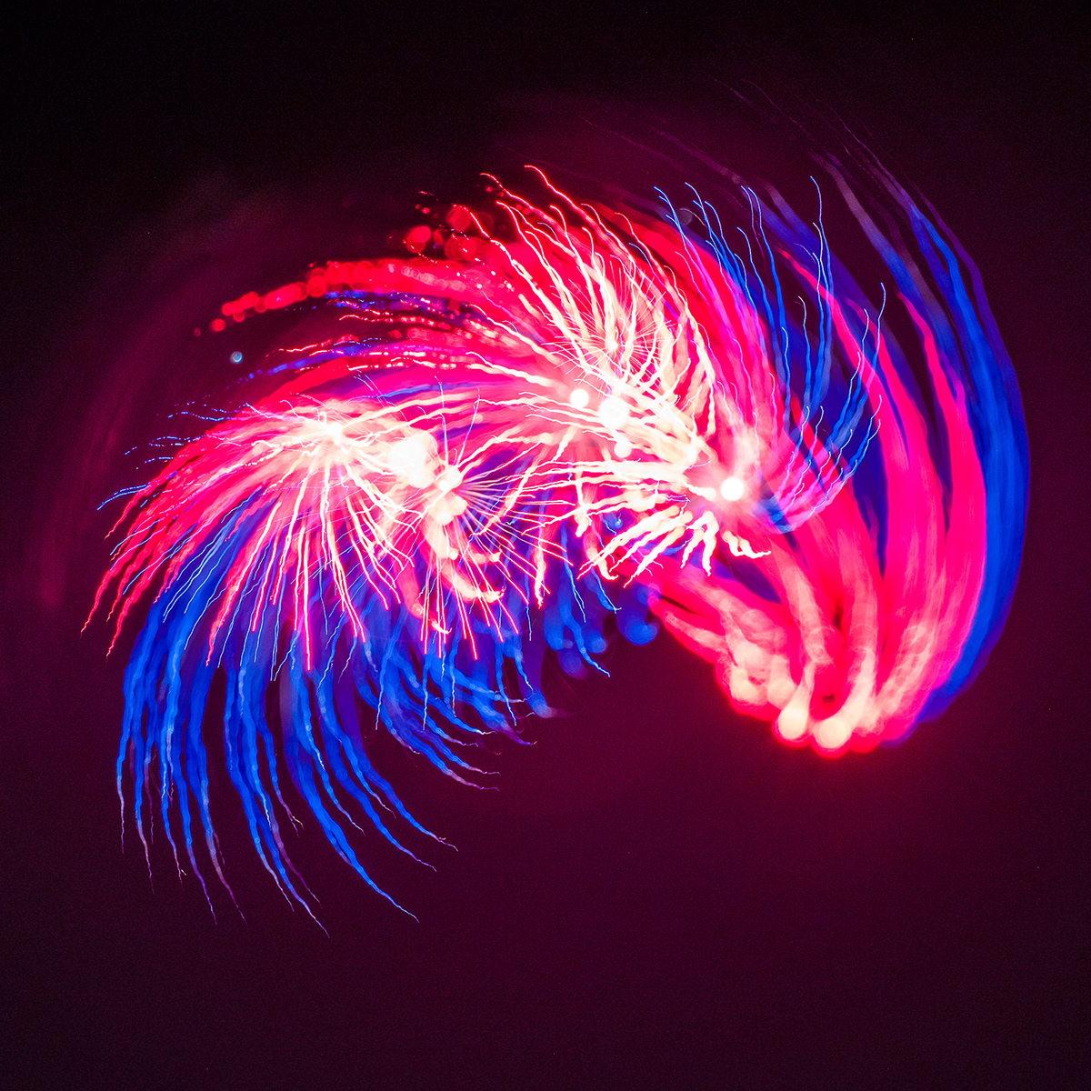 firework long exposure abstract ring