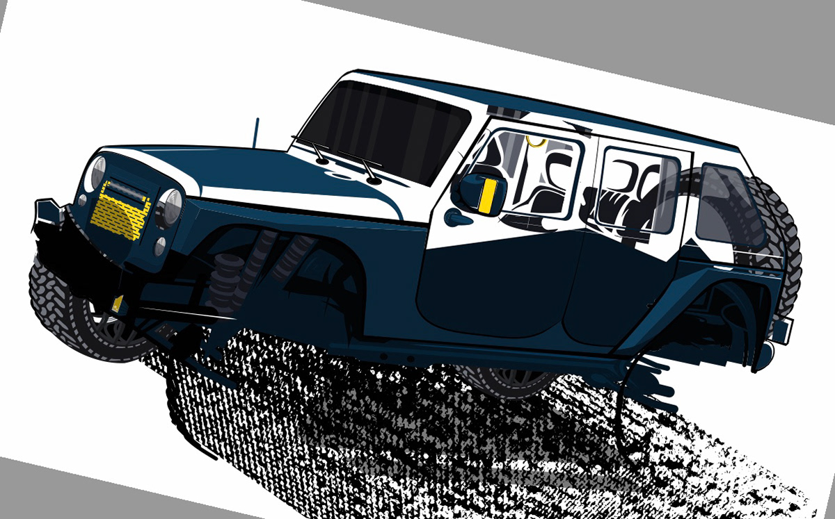 adobe draw adobe illustrator automobile design ILLUSTRATION  vector