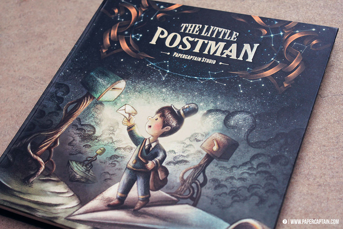 papercaptain Picture book children book storybook classic story fairy tale gepetto pinocchio jack and the giant beanstalk little postman the little postman postman book design classic book design