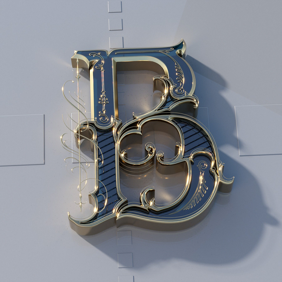 3D 3D model HAND LETTERING lettering type typography   vector vintage