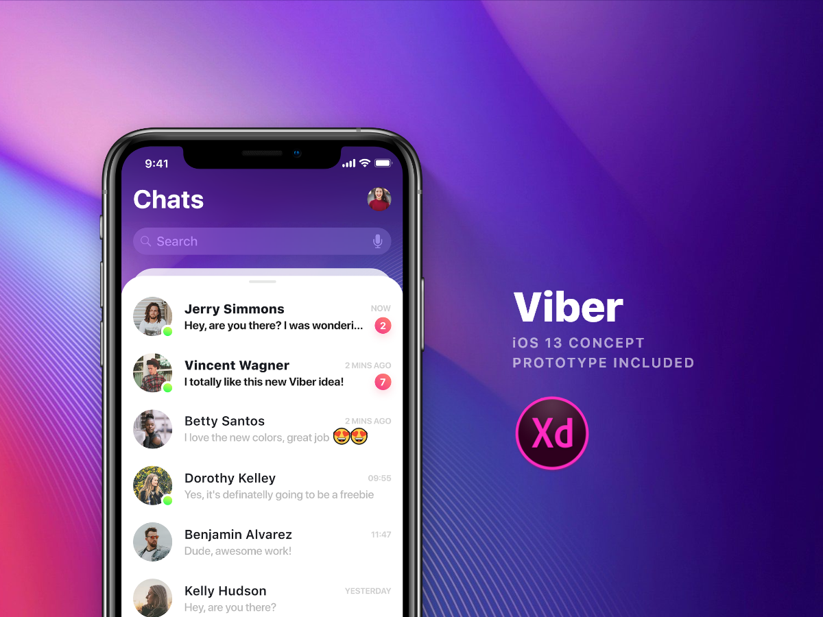 UI ux viber messenger sarl redesign app mobile