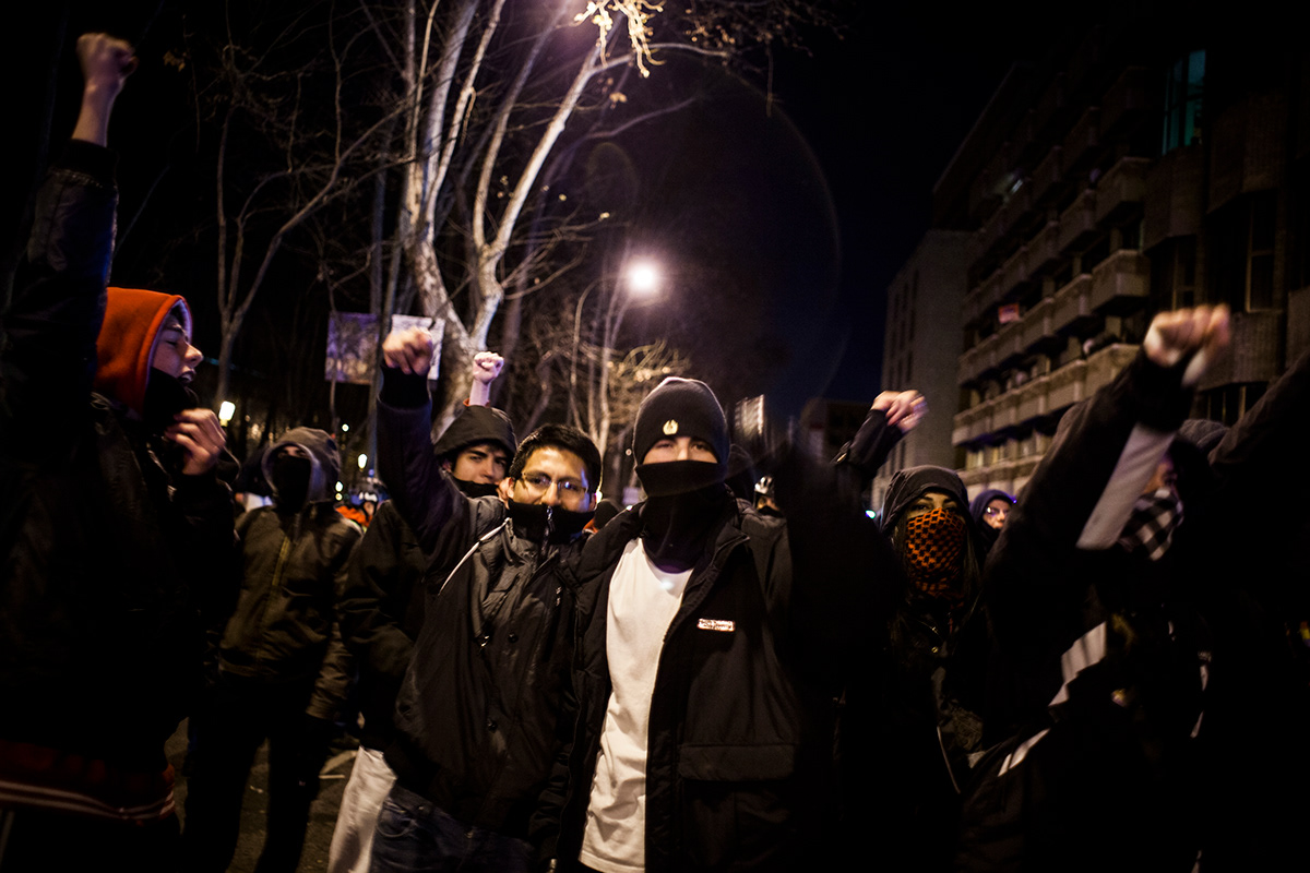 23 f  madrid spain riots demostration