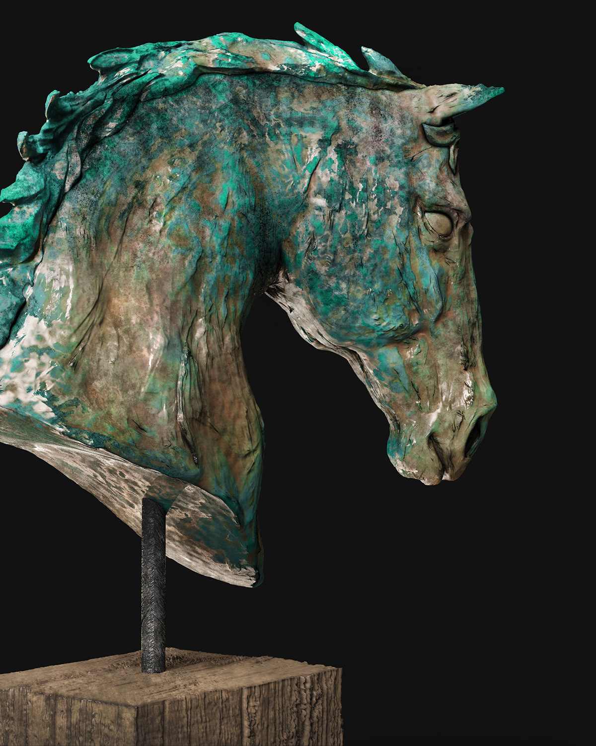 horse material Render 3D 3dmodeling