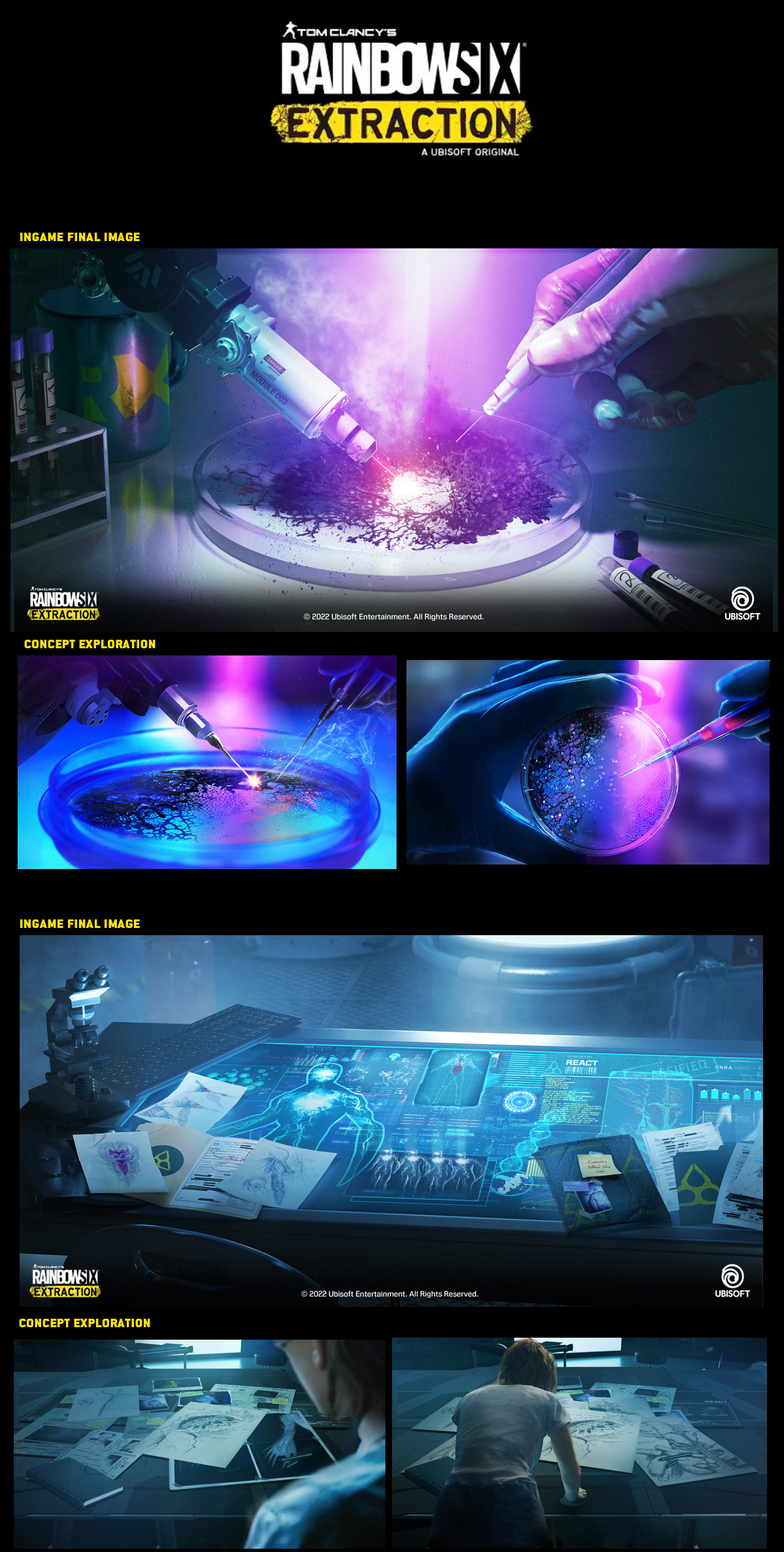 ai Archaens dark hologram laser progression rainbow six extraction table ubisoft yellow and blue
