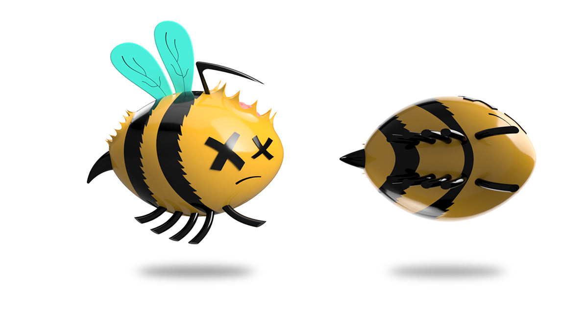 bee Character design toy product concept graphic zombees evil zombeez