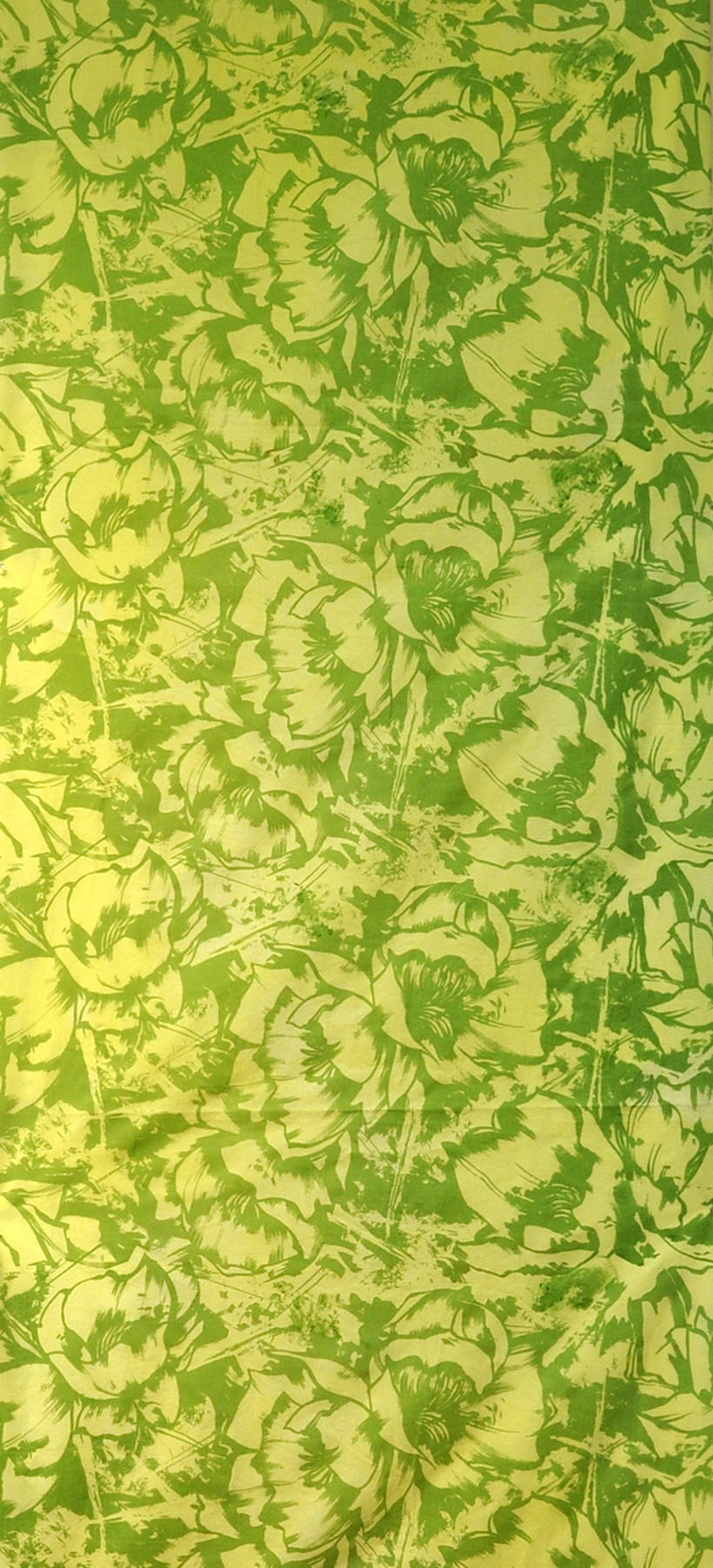 silkscreen fabric yardage cacti floral Nature textile