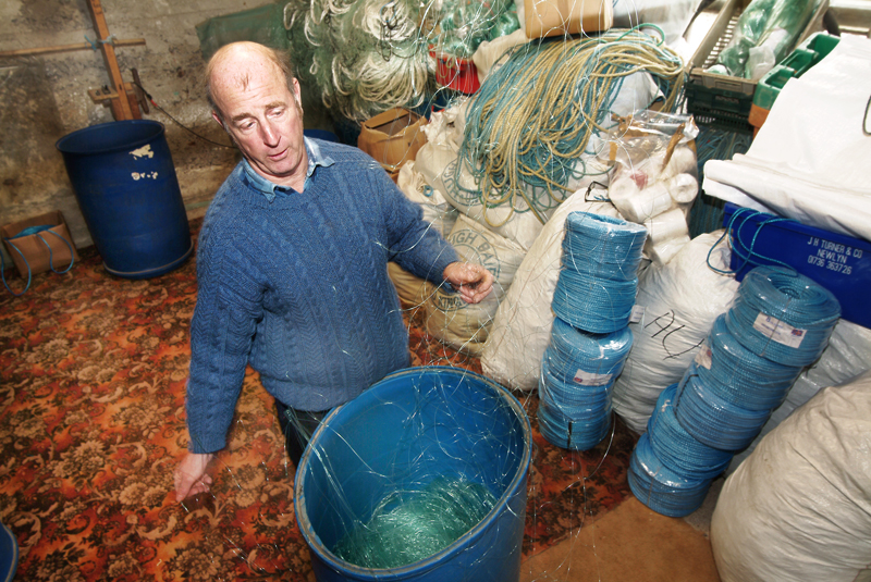 Fisherman Netmaker artisan Porthmeor studios St Ives