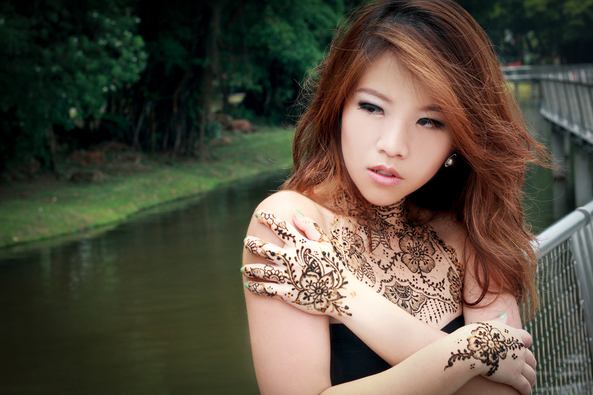 photo  shoot henna model