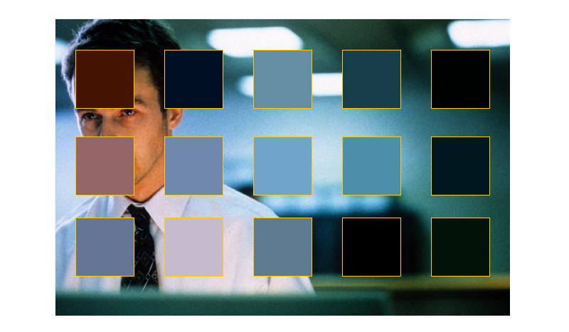 movie Logotype color distribution