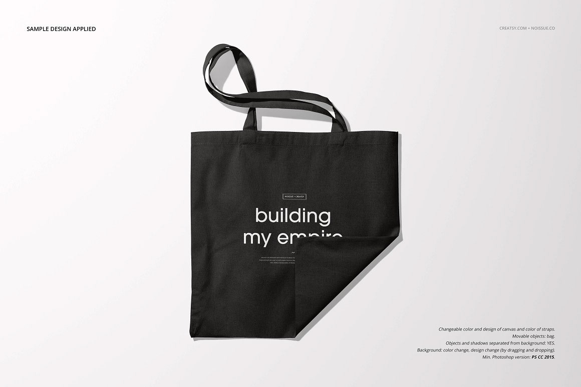 branding  creatsy customizable mockup bundle mockups Noissue Tote Bag printed canvas reusable bag smart object templates