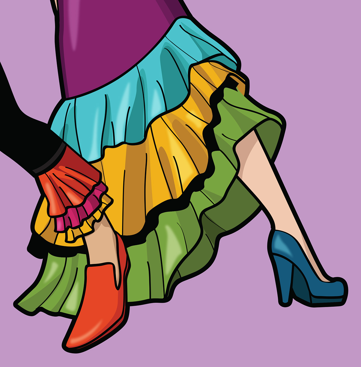 adobe illustrator Flamenco Character Fun colorful DANCE   digital design design Style maraca spanish silly quirky bright cinco de mayo
