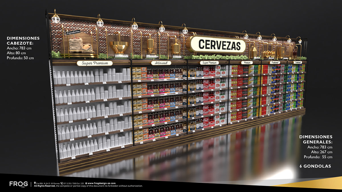 3d modeling Bavaria beer desing interior design  Render store Btl pop posm