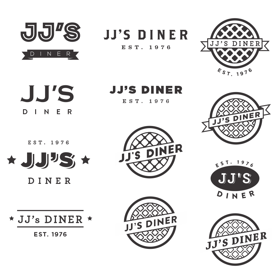 identity restaurant diner jj's diner Parks & Rec logo Icon Food  breakfast lunch dinner leslie knope ron swanson Ps25Under25