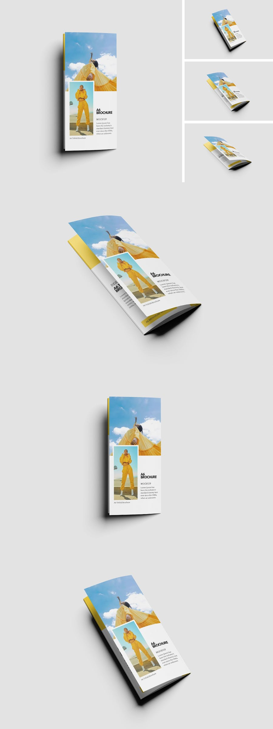 а6 trifold brochure mockup brochure design template mock-up Mockup mockups psd