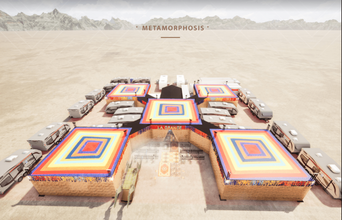 3D architecture Burning Man campaign exterior festival Render visualization
