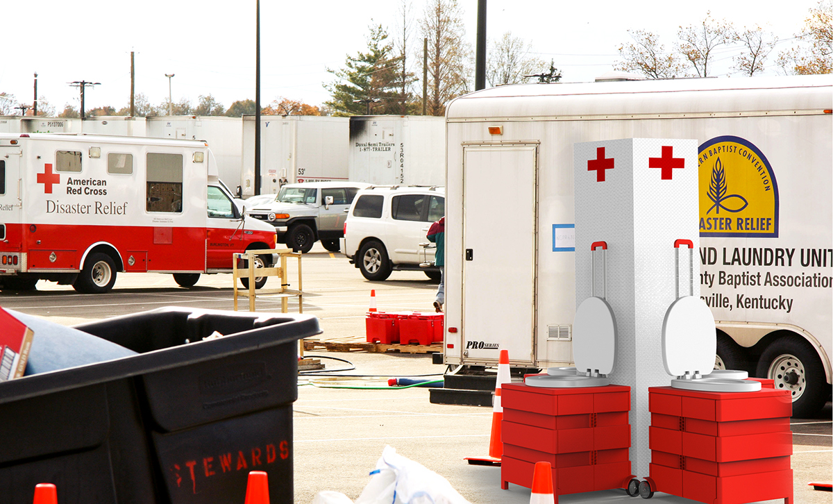 portable toilet toilet portable Red Cross emergency Disaster Relief