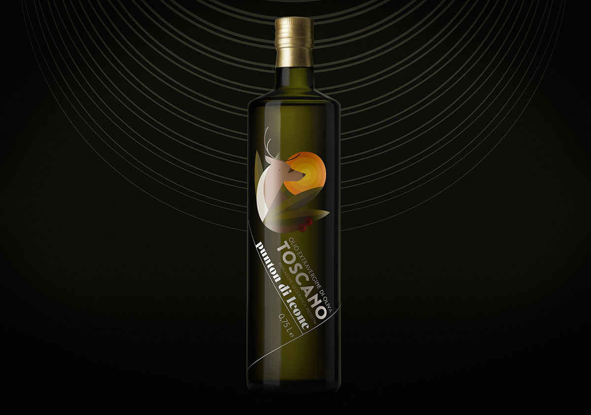 punton Label Olive Oil Packaging bird turtledove porcupine hoopoe lion logo ILLUSTRATION 