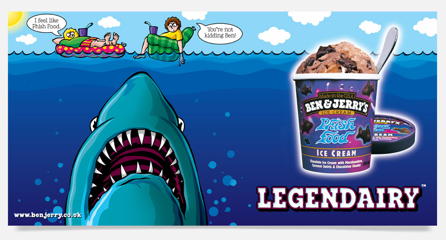 Ben 7 Jerrys ice cream  advertsisng