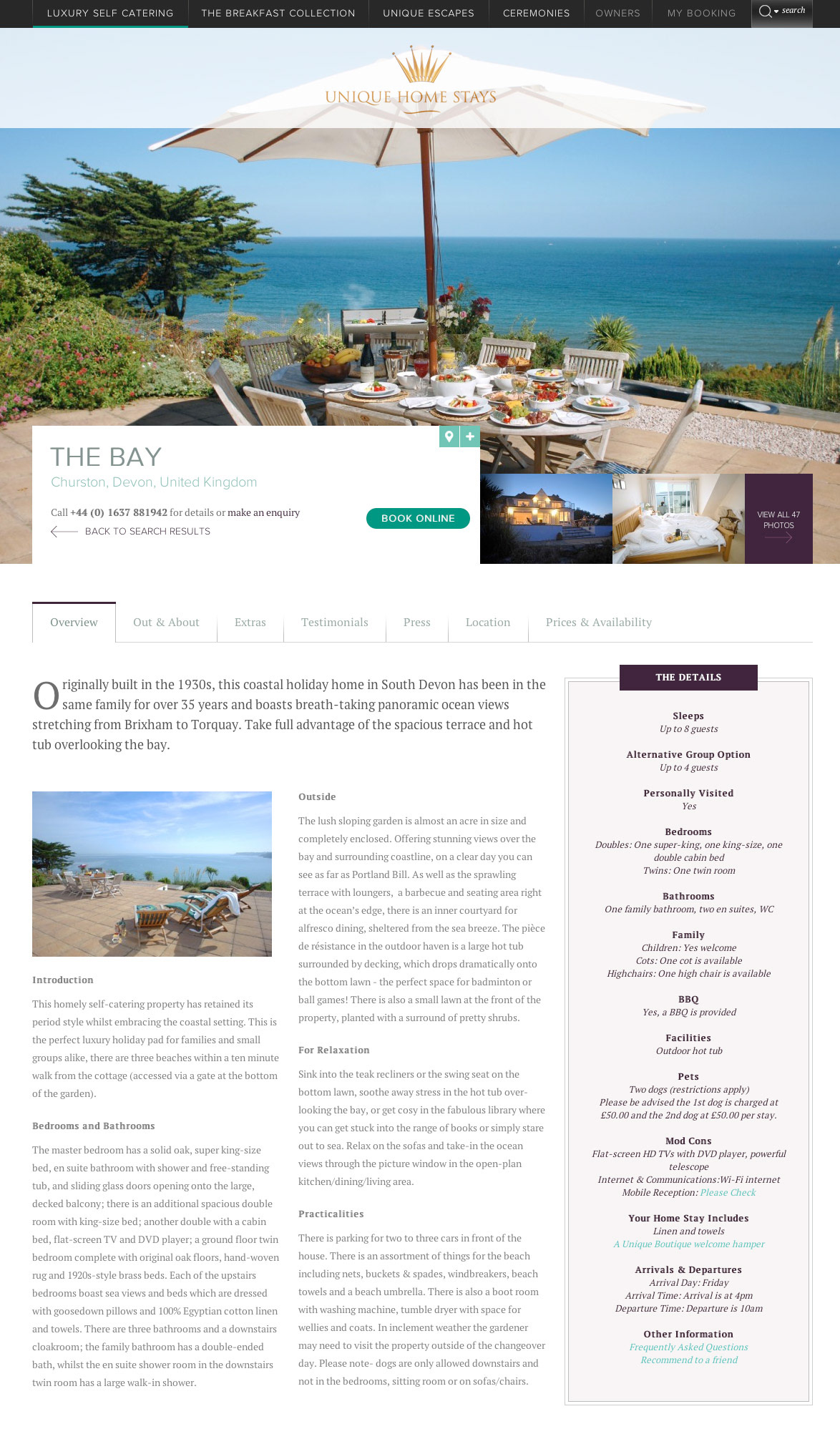 luxury  Travel Website vacation properties houses