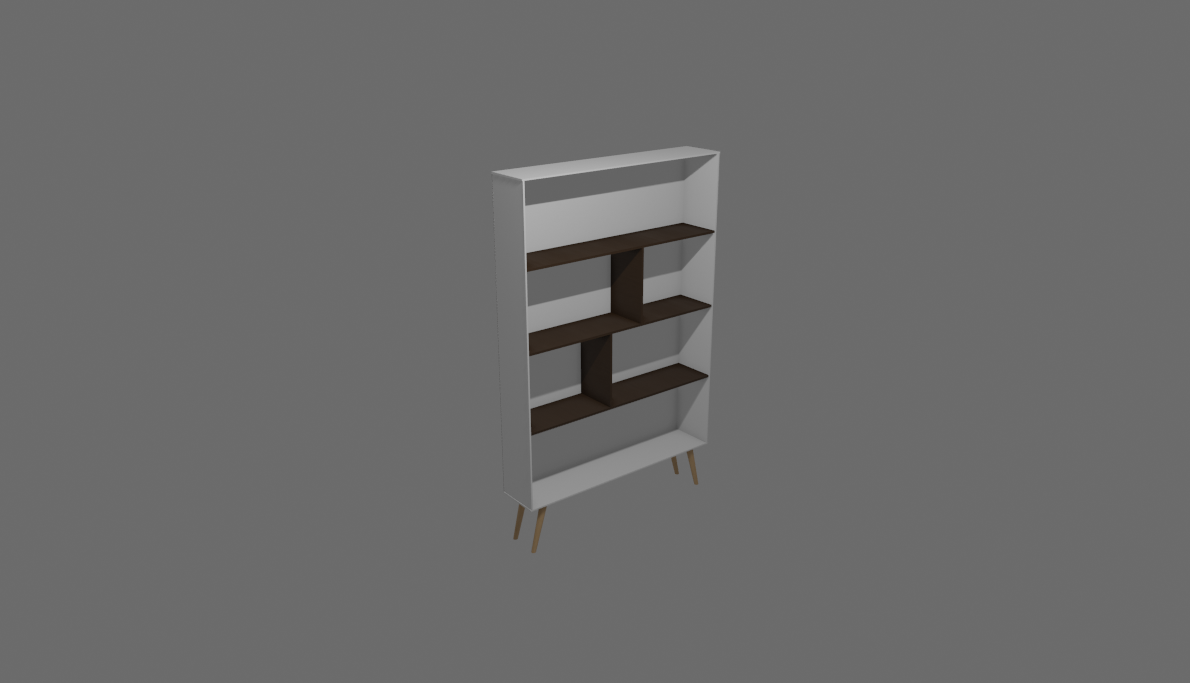 bookcase 3D blender Gimp