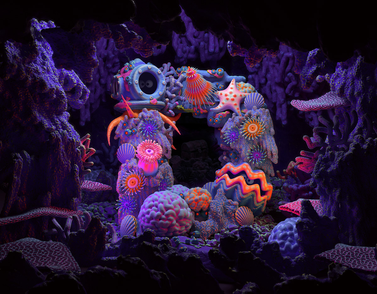 3d animation 3d Coral 3D illustration cinema4d coral reef motion design
