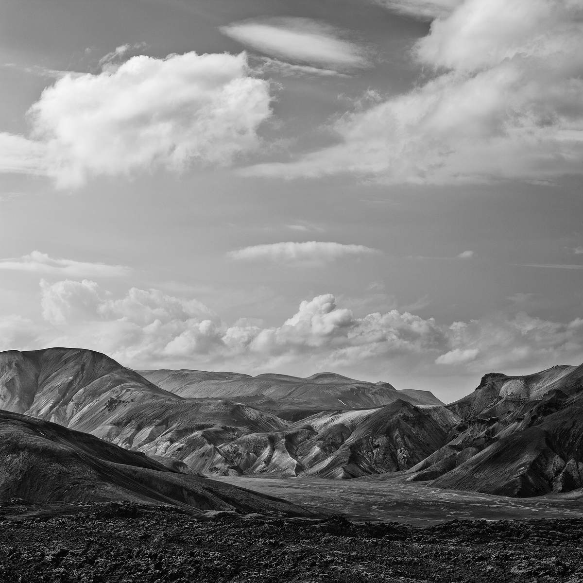 iceland Travel black and white mood contrasty