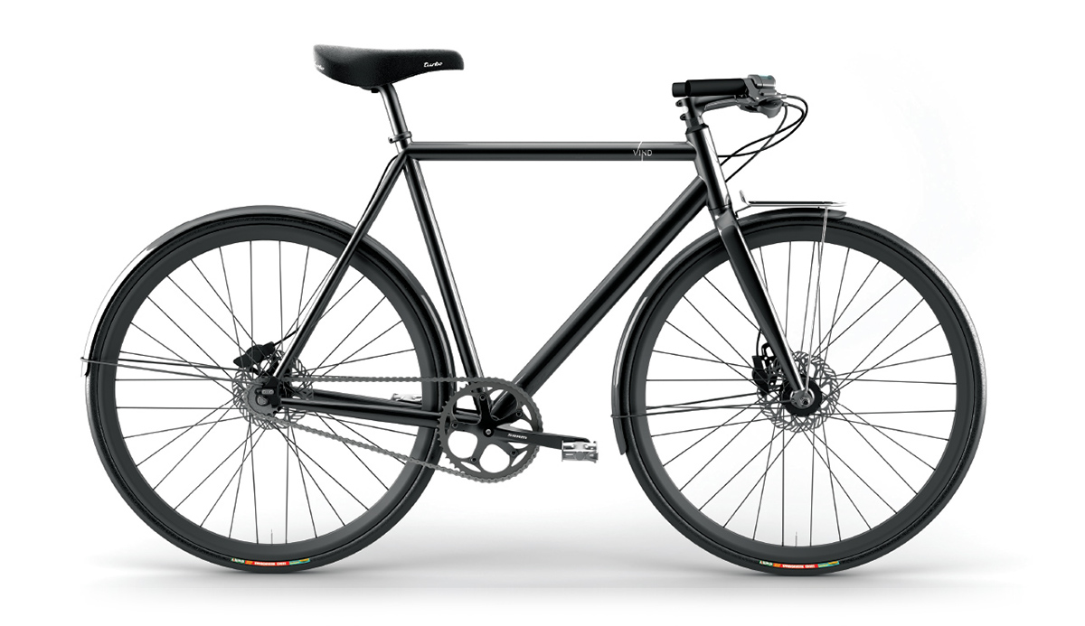 Bicycle Bike brand aluminum Commuter rack alfine Web frame black clean murdered out