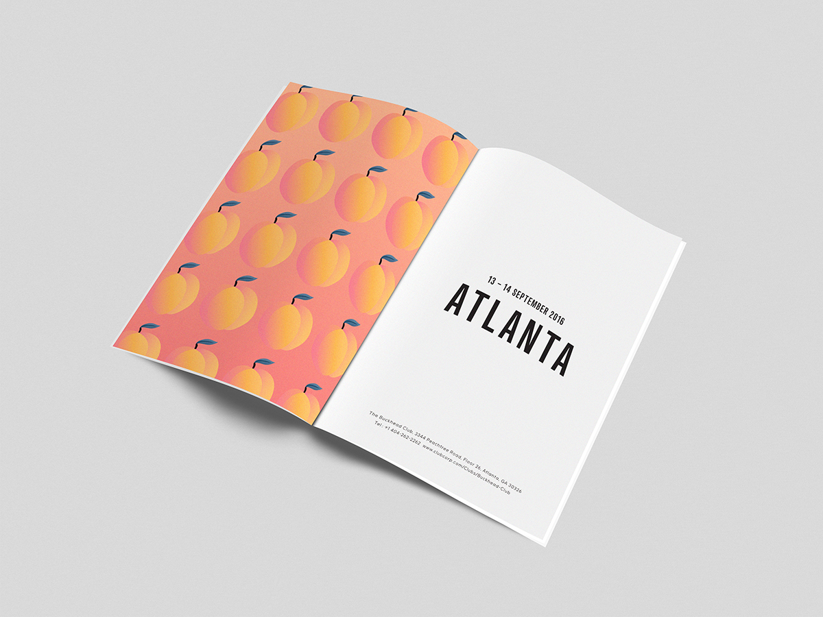 graphic design  Booklet ILLUSTRATION  atlanta Retro book cover editorial brochure corporate Illustrator