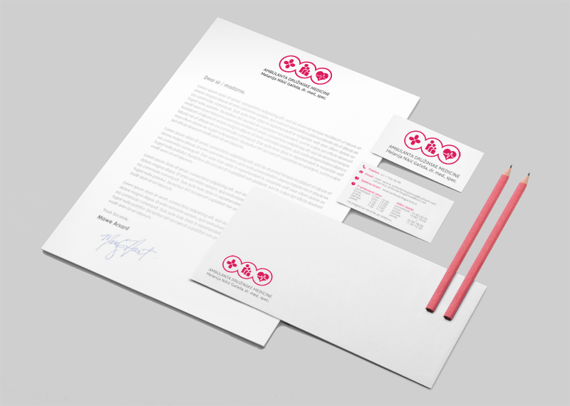 clinic logo Business Cards mailing sheets envelopes Website Corporate Identity Ambulante
