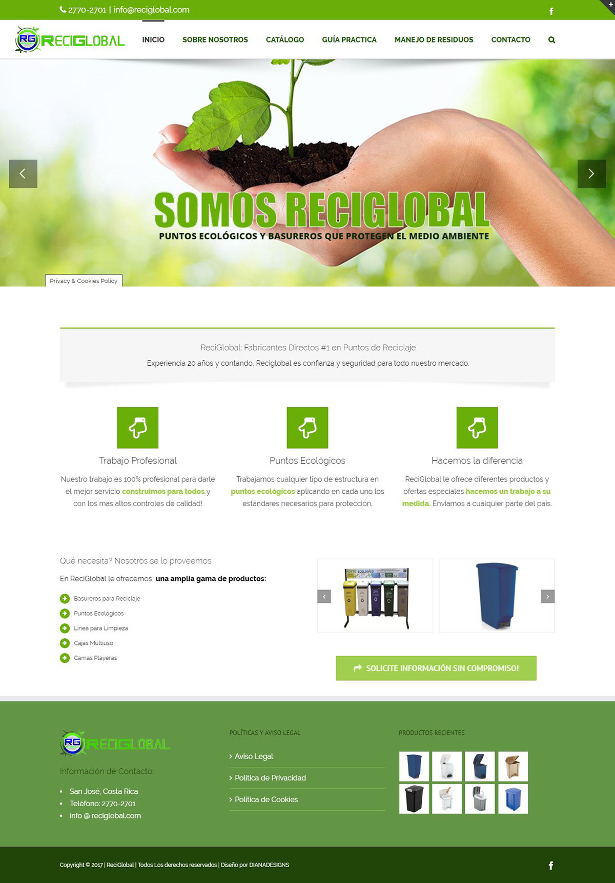 diana designs reciglobal wordpress Costa Rica Web Design 