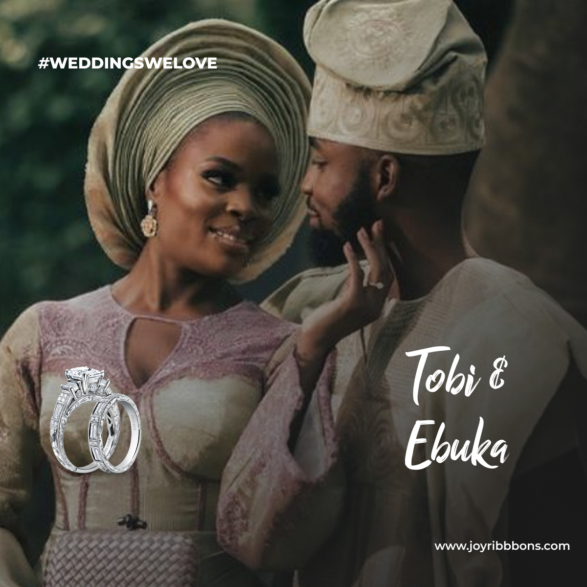 JoyRibbons is the home of all things weddings in Nigeria. We provide an easy-to-use wedding and gift registry
        for about to wed couples. Enjoy some of the Weddings We Love at JoyRibbons with these series