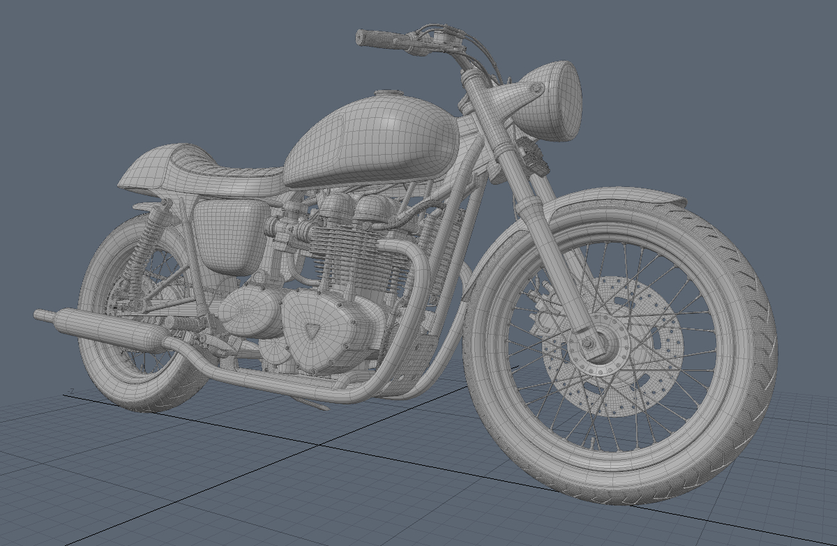 moto motocycle Bike triumph bonneville Retro CGI rendering 3D modo