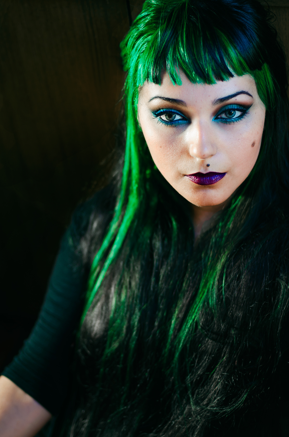 makeup maquillaje punk green hair green colors arica chile dragon drako punk girl glam